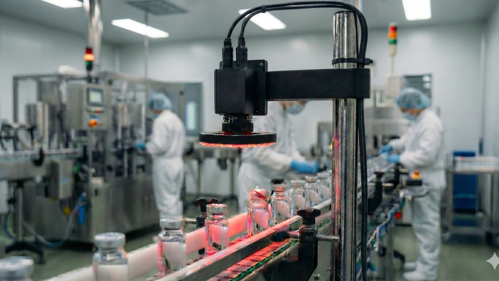 inspection caméra sur ligne de conditionnement pharmaceutique