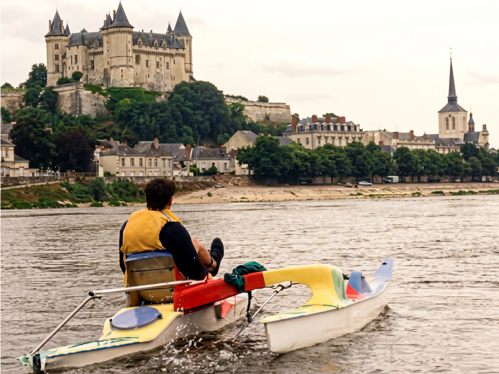 VTT des Mers monoplace devant chateau de Saumur
